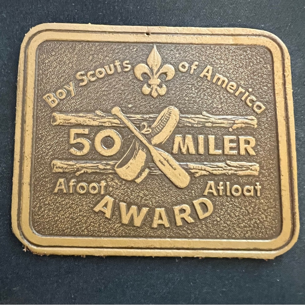 Boy Scouts of America 50 Miler Afoot Afloat Award Patch 1960’s